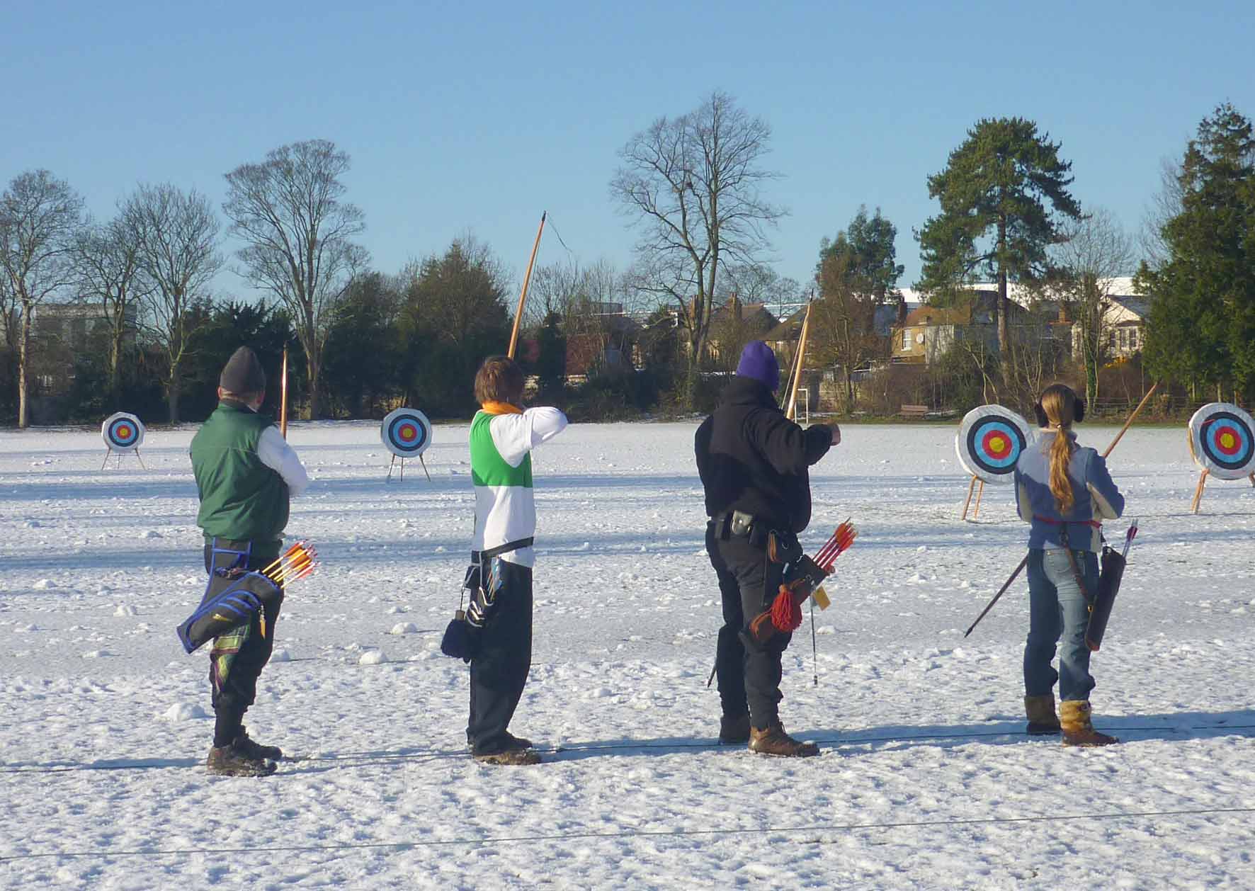 Archers in the snow